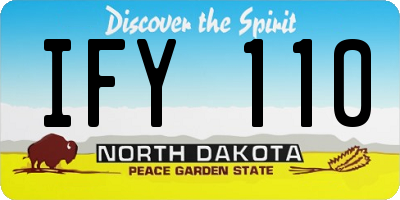 ND license plate IFY110