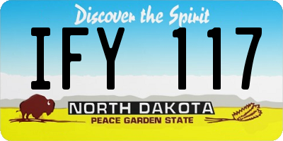 ND license plate IFY117