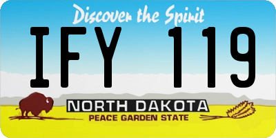 ND license plate IFY119