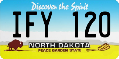 ND license plate IFY120