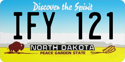 ND license plate IFY121