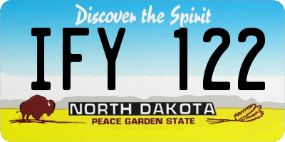ND license plate IFY122
