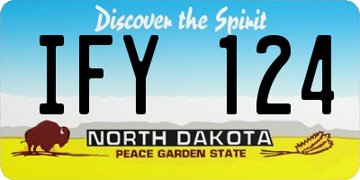 ND license plate IFY124