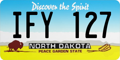 ND license plate IFY127