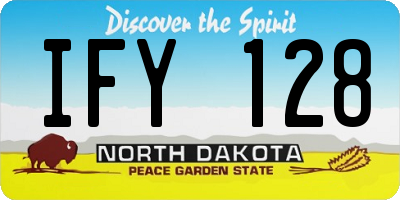 ND license plate IFY128