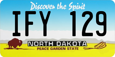 ND license plate IFY129