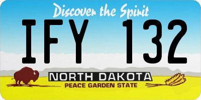 ND license plate IFY132