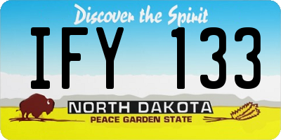 ND license plate IFY133