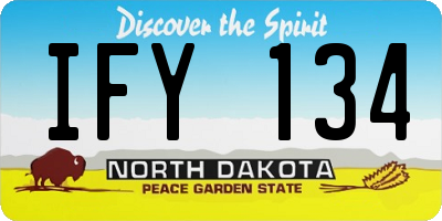 ND license plate IFY134