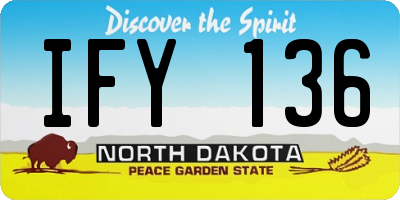 ND license plate IFY136