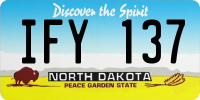 ND license plate IFY137