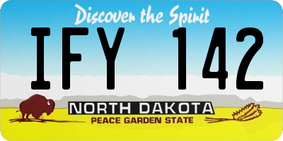 ND license plate IFY142