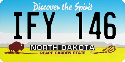 ND license plate IFY146
