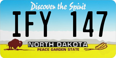 ND license plate IFY147