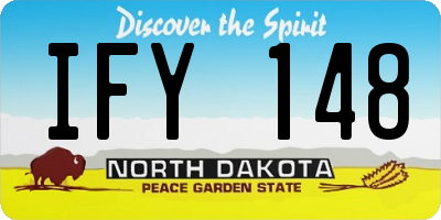 ND license plate IFY148