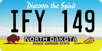ND license plate IFY149