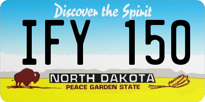 ND license plate IFY150