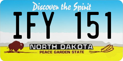 ND license plate IFY151