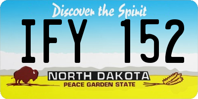 ND license plate IFY152