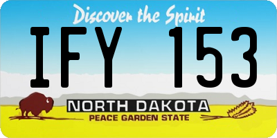 ND license plate IFY153
