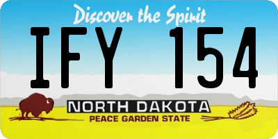 ND license plate IFY154