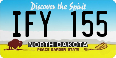 ND license plate IFY155