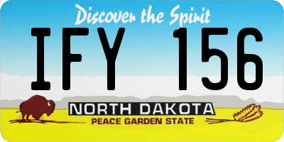 ND license plate IFY156