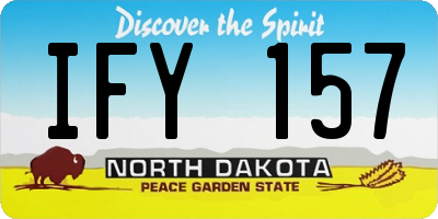 ND license plate IFY157