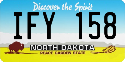 ND license plate IFY158