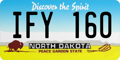 ND license plate IFY160