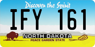 ND license plate IFY161