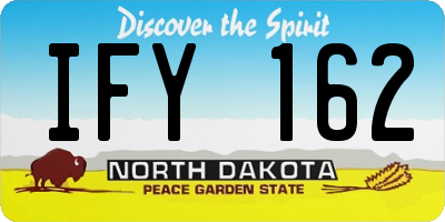 ND license plate IFY162
