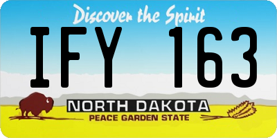 ND license plate IFY163