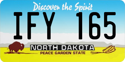 ND license plate IFY165