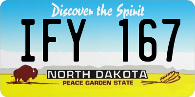 ND license plate IFY167