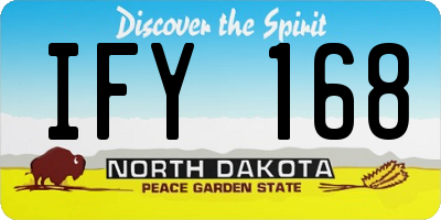 ND license plate IFY168