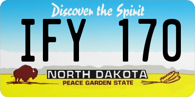 ND license plate IFY170