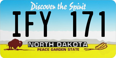 ND license plate IFY171