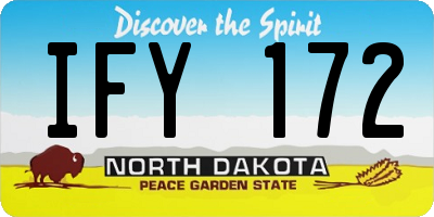 ND license plate IFY172