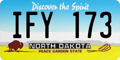 ND license plate IFY173
