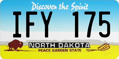 ND license plate IFY175
