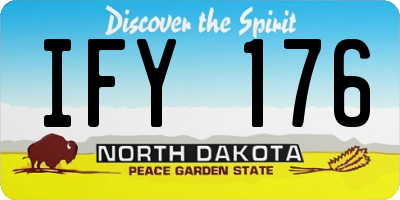 ND license plate IFY176