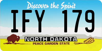 ND license plate IFY179