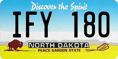ND license plate IFY180