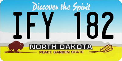 ND license plate IFY182