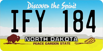 ND license plate IFY184