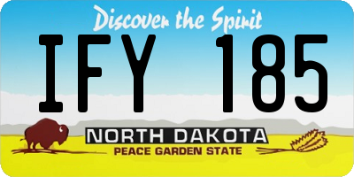 ND license plate IFY185