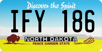 ND license plate IFY186