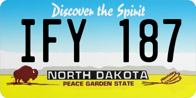 ND license plate IFY187