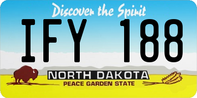 ND license plate IFY188